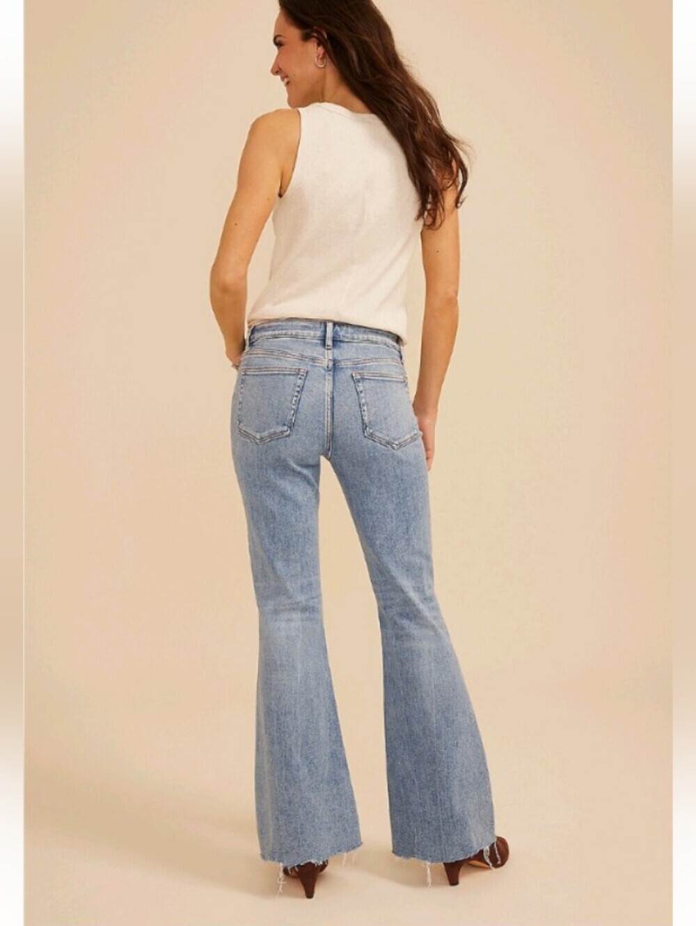 Flying Monkey Mid Rise Flare Jeans Distressed Sz 31